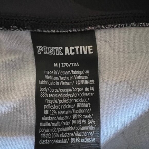 Victoria’s Secret PINK Active Ultimate Black Camo Bike Short Size Medium M - Picture 4 of 5